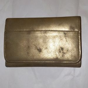 HOBO trifold Heavy Metal  Gold wallet